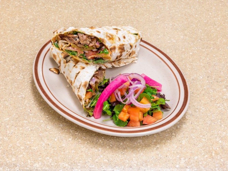 Lamb and Beef Gyro On Pita