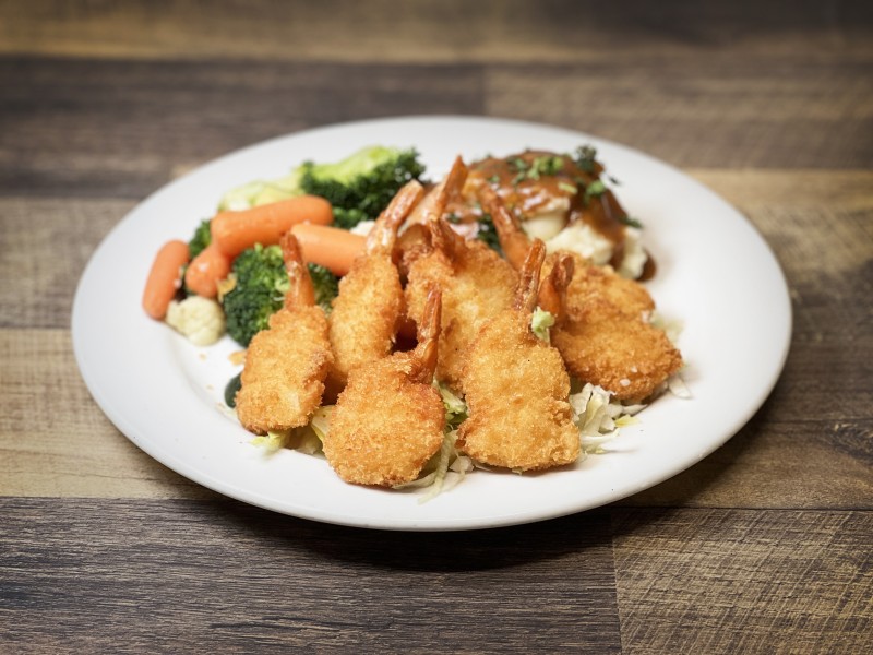 Deep Fried Prawns Dinner