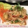 Crispy Sole With Papaya Salad