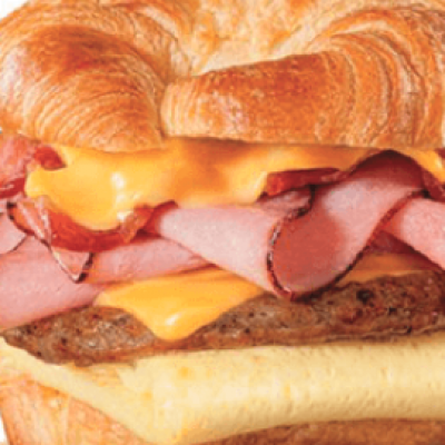 #5 HAM BACON SAUSAGE  EGG & CHEESE CROISSANT