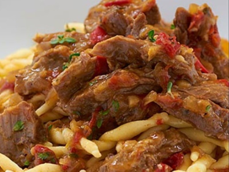 Rasta Pasta with Curry Goat