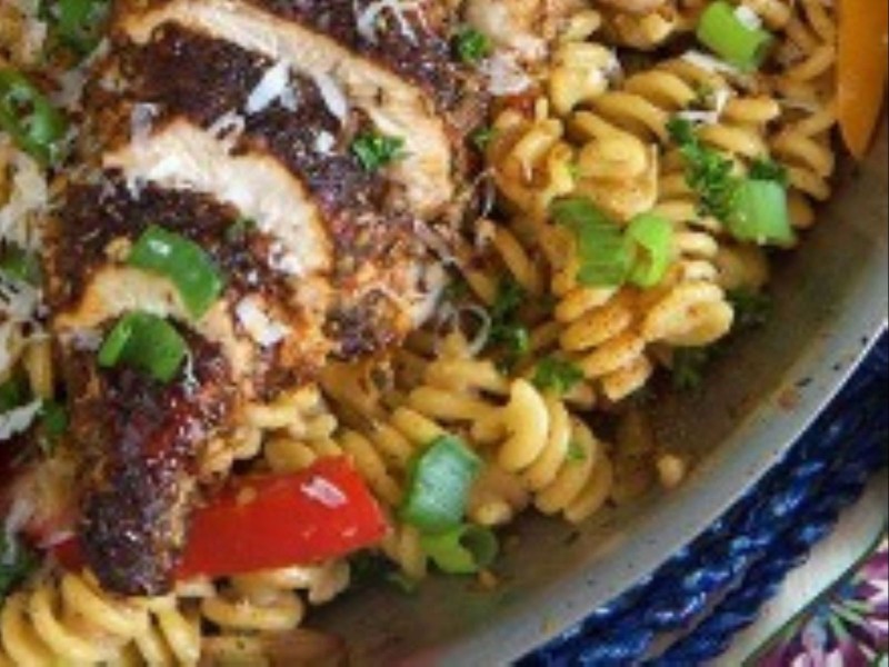 Rasta Pasta with Stew Pork