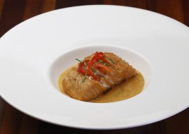 Salmon in panang sauce