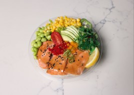 Grilled Salmon Poke Bowl