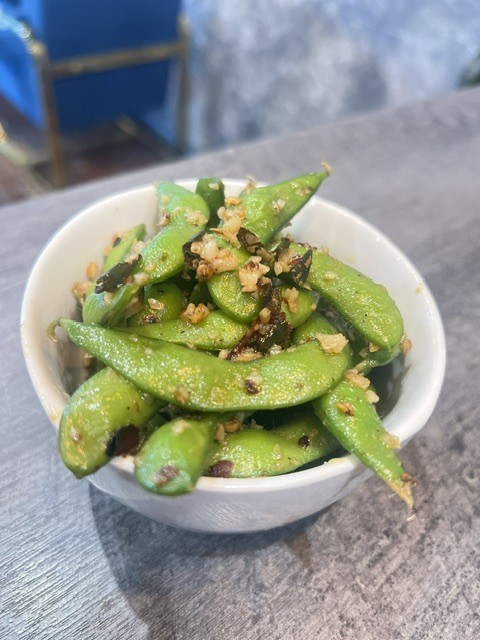 Spicy Garlic Edamame
