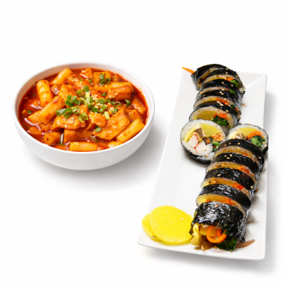 Ttokbokki + Kimbob (떡볶이 + 김밥)