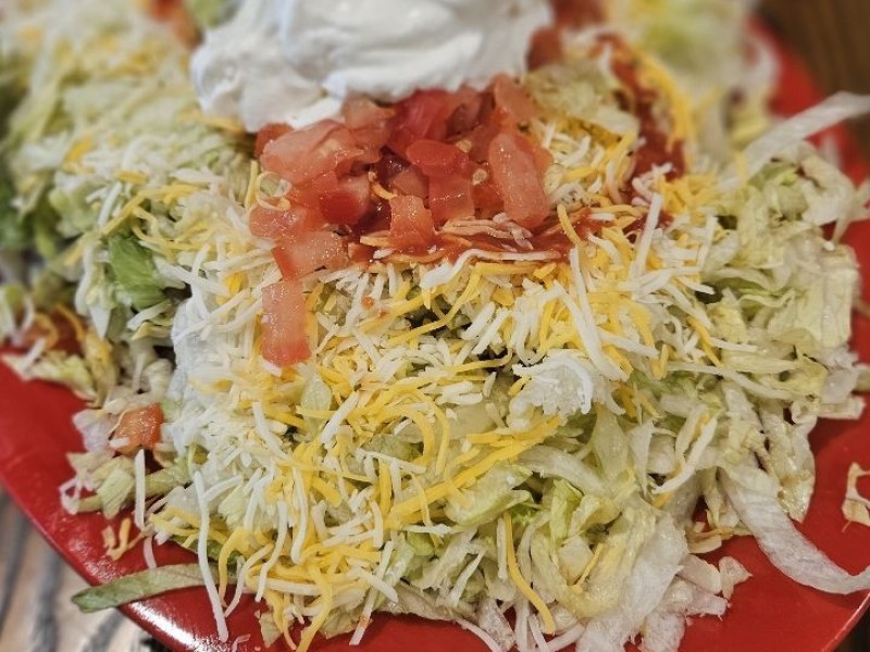 Veggie Tostada (not a vegan item)