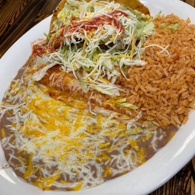 #7A-One Enchilada & One Hard Taco