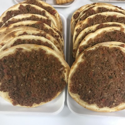 6 Mini Lahmajun , mini Armenian meat pizza