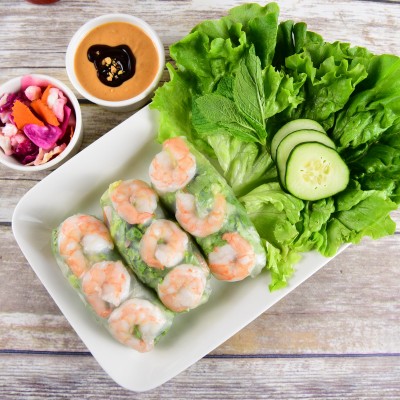 Shrimp Fresh Spring Rolls (3 Rolls)