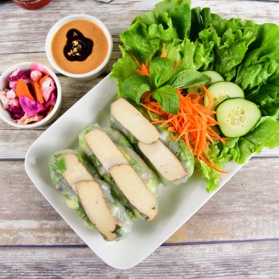 Tofu Fresh Spring Rolls (3 Rolls)