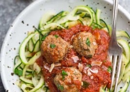 Zucchini Noodles With 3 MeatBalls