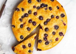 Gluten Free Blueberry Yogurt Cake Slice