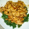 Garlic Chicken on a Bed of Spinach