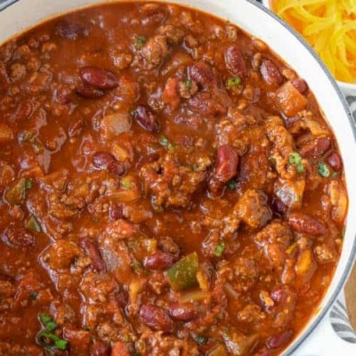 Big Red Chili in Bread Bowl
