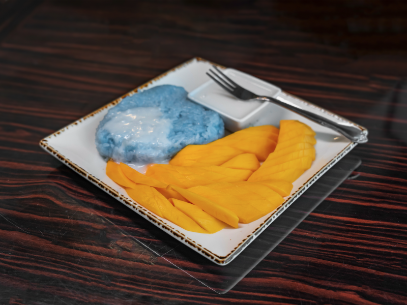 Mango with Blue-Sticky Rice (Seasonal)