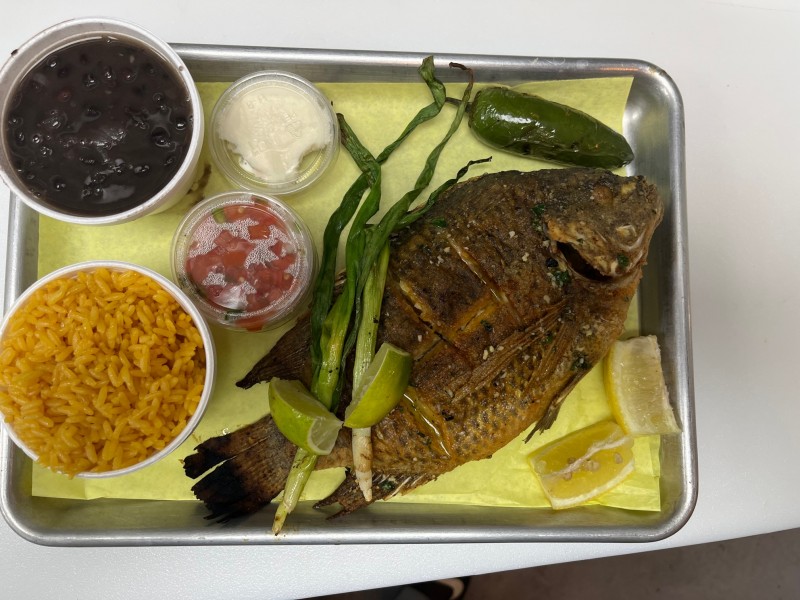 Mojarra Frita (Talapia) Plate