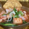 Pink Noodle Soup With Seafood