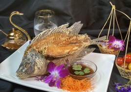 Fried whole fish tilapia