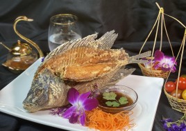 S-6 Fried whole fish tilapia