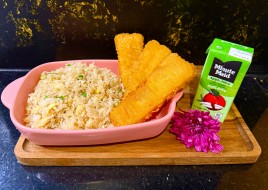 K-2 Fried Rice with Fried Fish