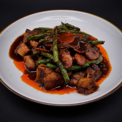 Spicy Green Bean Crispy Pork Belly