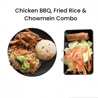 BBQ Chicken & Fried Rice & Chowmein