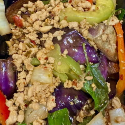 EGGPLANT CHILI BASIL