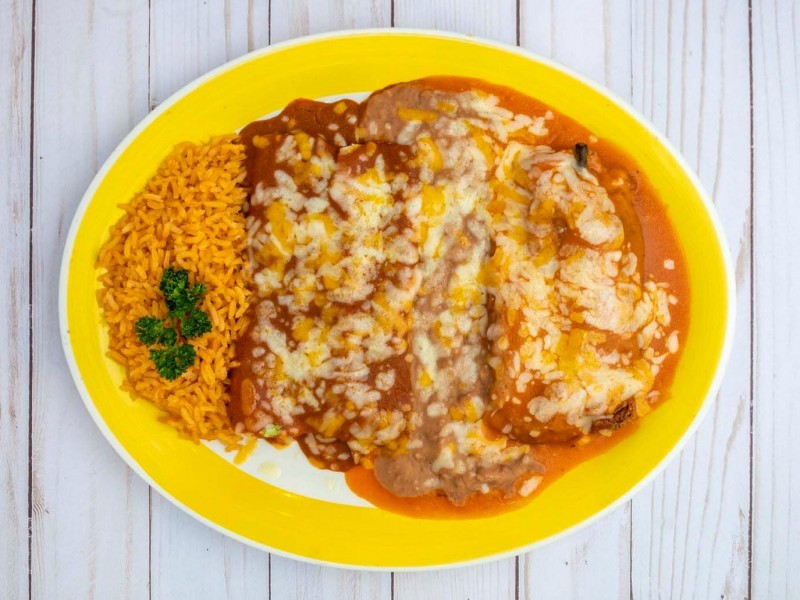 8. Two Enchiladas & One Chile Relleno