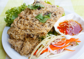 Fried Fish with Apple Salad