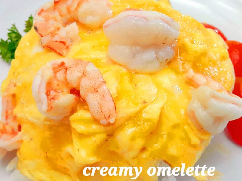 Creamy Omeltte Shrimp