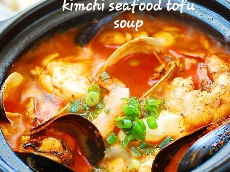 Kimchi Seafood Tofu Soup
