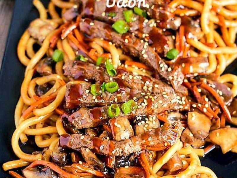 Grilled Ribeye Teriyaki Udon