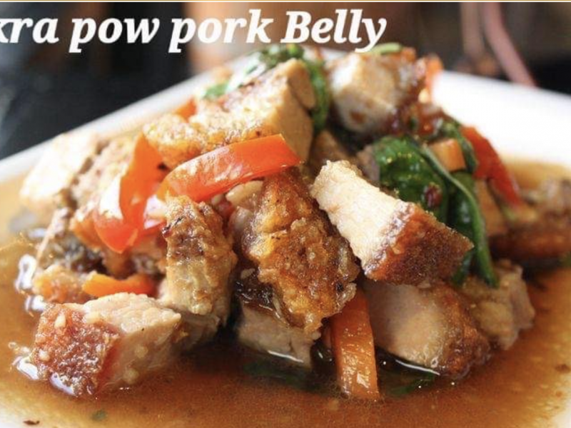 Pad Kra Pow Pow Pork Belly