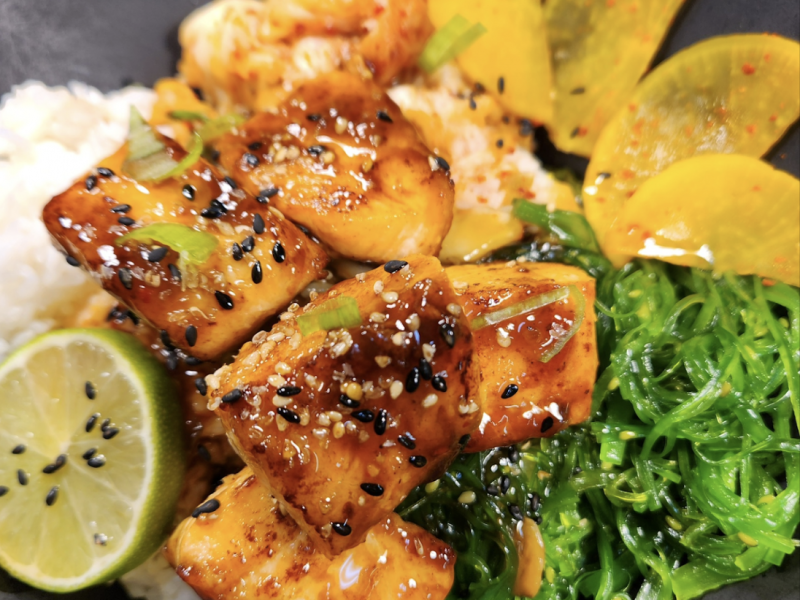 Salmon Kimchi Rice Bowl