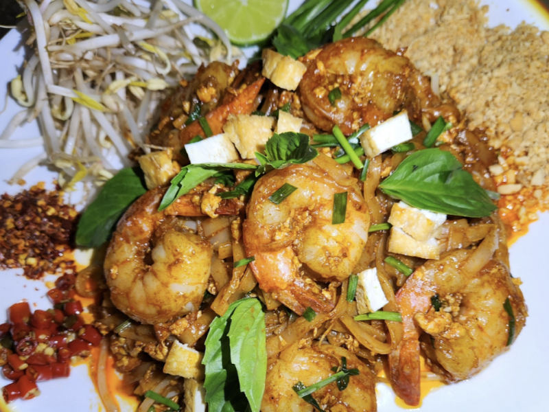 Basil Pad Thai Shrimp