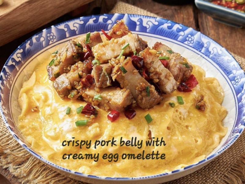 Creamy Omelette Pork Belly