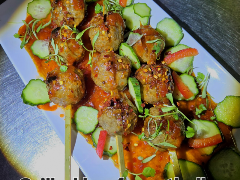 Grilled Beef Meatballs