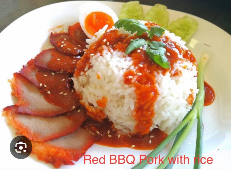 Red BBQ Pork with rice