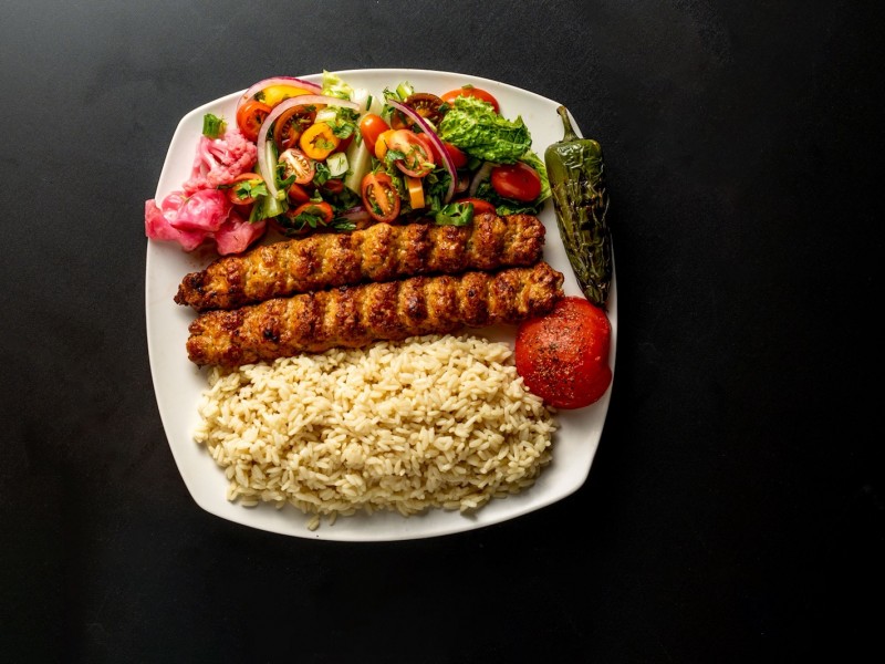 Chicken Lula Kebab Plate