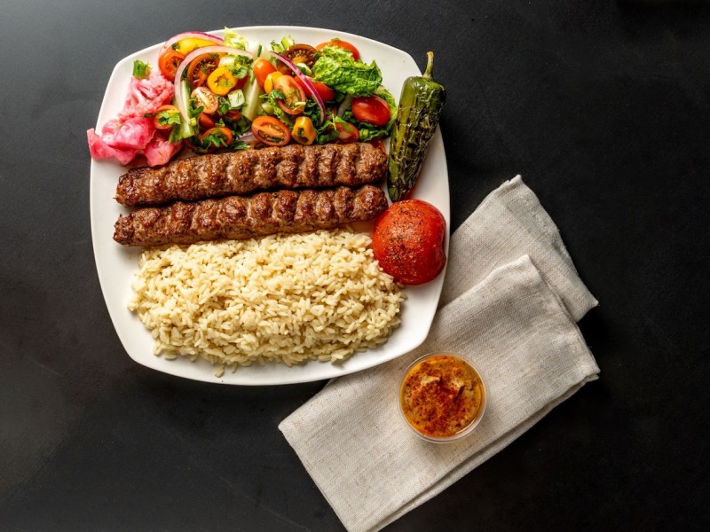 Lamb Lula Kebab Plate 