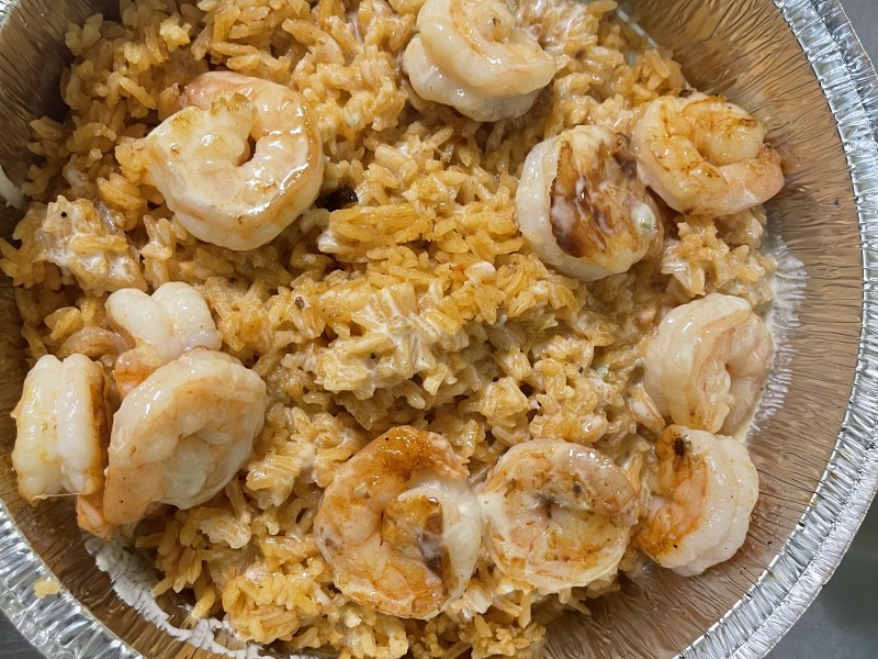 Shrimp con queso