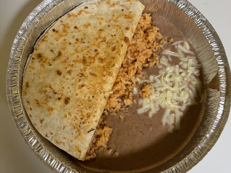 Cheese Quesadilla Rice And Beans.