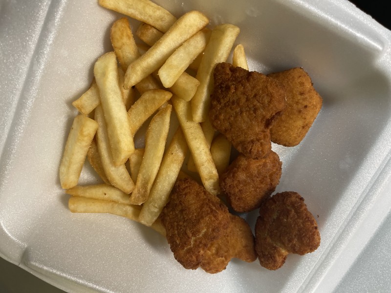 Chicken Nuggets with fries.