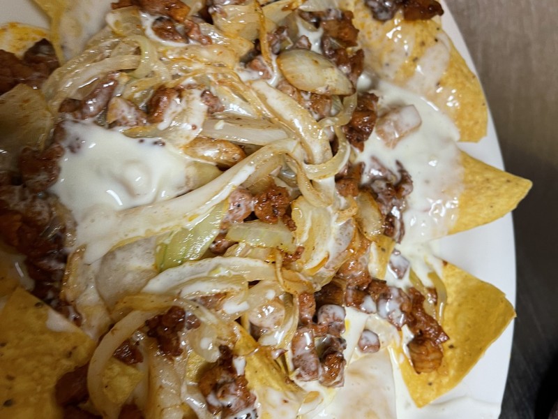 Al Pastor and Cheese Nachos