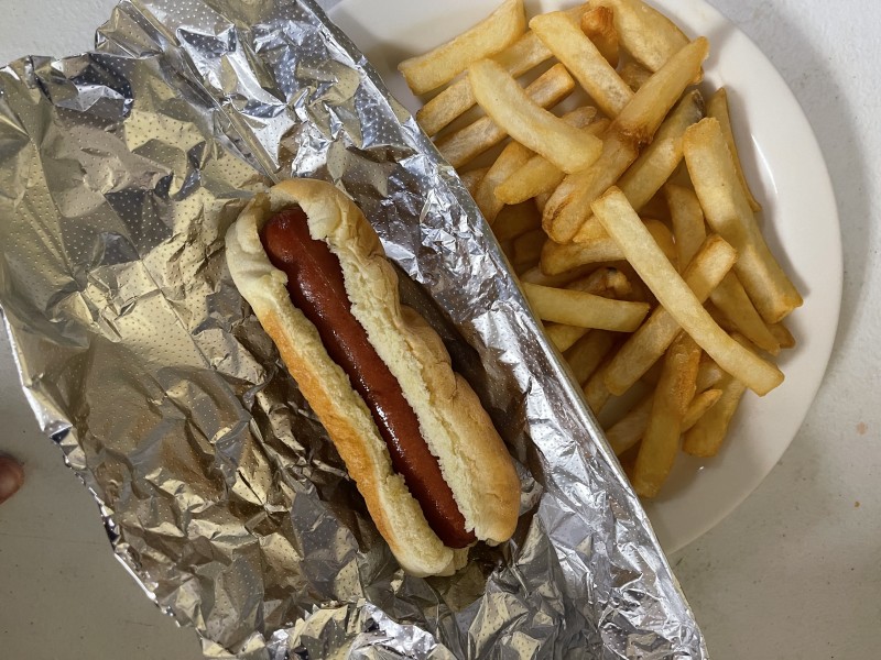 Hot Dog With Fries.