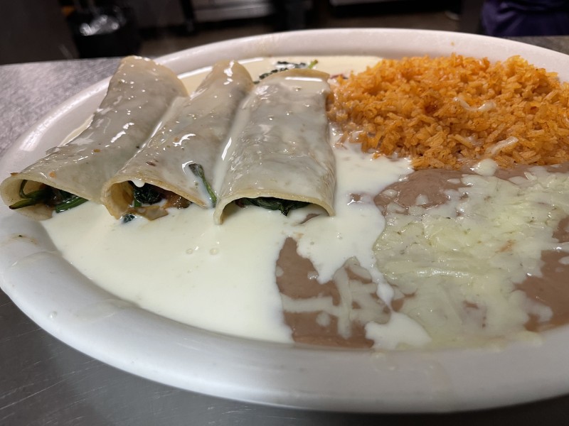 Spinach Enchiladas.