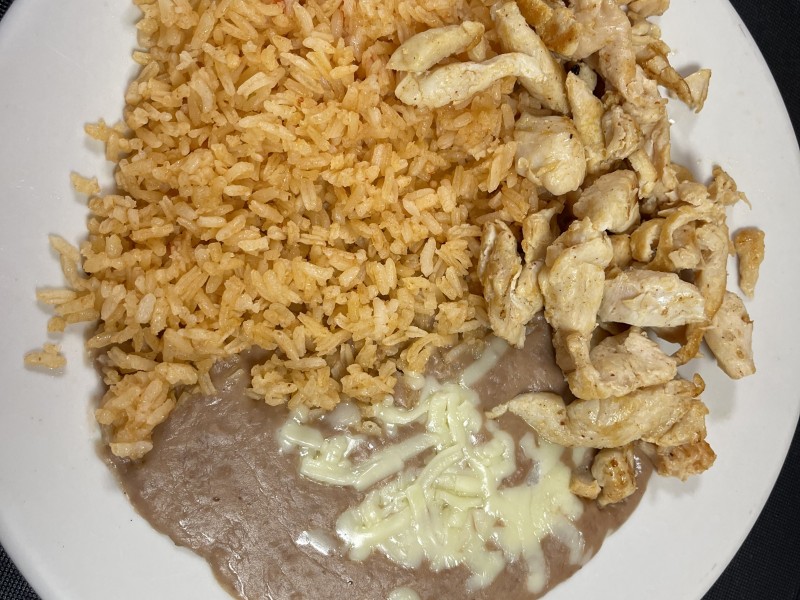 Grilled Chicken Rice And Beans.