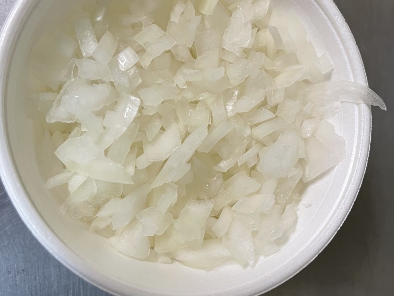 Chopped Tomatoes or Onions.
