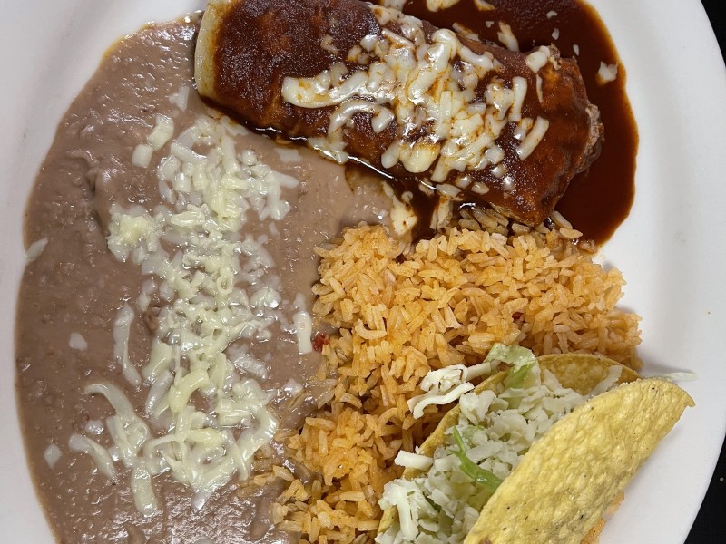 3. One Enchilada,One Taco, Rice And Beans.